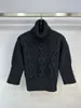 Women's Sweaters Double Woven Decoration Versatile Loose Standing Neck Pullover Sweater