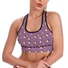 Yoga Outfit Guinea Pig U Neck Sport Bra Funny Animal Print Reinforced Raceback Crop Bras Pilates Breathable Top For Lady