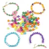 Résine 50 pièces/lot de perles rondes colorées, trou droit, fait à la main, Bracelet, coiffure, bague, collier, livraison directe, bijoux Dhs3T