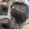 Dantelli peruklar Wavy 15x16cm Bakire İnsan Saç Topper Kadınlar için 2mc PU Çin Toupee çevresinde 5 klips 231024