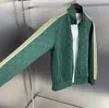 hommes pluze taille desinger vert imprimé veste hommes occasionnels épissure couleur verte veste top fermeture éclair jeunesse veste d'extérieur décontractée top hommes vêtements