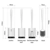화장실 브러시 홀더 실리콘 화장실 브러시 홀더 세트 플라스틱 화장실 브러시 벽 장착 또는 바닥 스탠딩 욕실 화장실 청소 브러시 ​​231024