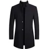 メンズトレンチコートメンロングカシミアウールブレンド冬のジャケット男性温かいビジネスカジュアルサイズ4xl 231023