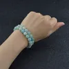 8 mm natuursteen Amazoniet armband Edelsteen Helende kracht Energiekralen Elastisch Stretch steen ronde kralenarmband