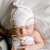 Filtar baby swaddles nyfödda filt spädbarn sömn säck wrap hatt set nyfödda barn fotografering rekvisita tillbehör