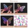 Wall Stickers 3D Butterfly 3 Styles Sizes Removable Metallic Sticker Room Mural Decals Decoration For Kids Bedroom Nursery Classroom P Amfo5