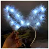 Led Toys Party Headband Hats Plush Shiny Rabbit Ear Hair Hoop Festival Decoration Lovely Light Up Party-Headband Accessories Drop De Otluf