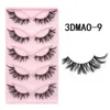 Falsche Wimpern HBZGTLAD Cat Eye 3D Natural Lashes Fluffy Soft Cross 5 Paar Manga Wispy Wimpernverlängerung Makeup 231024