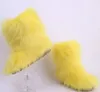 Bottes Mode fourrure femme Bottes de neige arc-en-ciel multicolore dame Bottes d'hiver Bottes chaudes femmes Bottes chaussures Bottes de neige femmes 231023