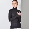 Pulls pour femmes Pull à col roulé en laine noire Femmes Style coréen Pull Fem Me 2023 Automne Hiver Tricots Plus Taille Lâche Épais Sexy