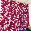 Kwiaty dekoracyjne 3D Flower Wall Dekoracja Świąteczna panel jedwabny na ślub Baby Shower Event Girls Room Flores Artificials