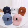 Ball Caps Doit 2023 Child Baseball Cap for Girl Boy Hats Summer Sunscreen Baby Hip Hop Solid P D R Letter Kid 2 do 7 lat