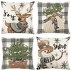 CushionDecorative Pillow Christmas Cover Tree Elk Snowman Pillowcase Home Decoration Cushion 4545cm 2024 Year Ornament 231023