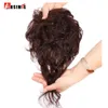 Perucas sintéticas AOSIWIG Curto Encaracolado Preto Marrom Peruca Top Peruca Clipe no Sistema de Substituição de Cabelo Fechamento Hairpiece Bang 231024