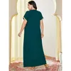 Vêtements ethniques Maroc Eid Party Caftan Perles Broderie Pour Femmes Musulmanes Élégantes Été Abaya Lâche Maxi Robe Turquie Robe Arabe Jalabiya