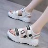 Sandals Luxury Designers Fashion Women Platform Sandals White Chunky Sports Wedge Shoes for Woman Summer Students Shoes حجم كبير 42 230505