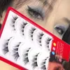 Faux cils 5 paires 3D vison chat yeux cils transparent tige extrémité allongée pleine bande vaporeuse volume maquillage faux 231024