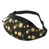 Waist Bags Sun Moon Bag Boho Gold Space Polyester Funny Pack Woman