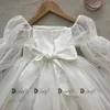 Robes de fille Born Baby Girls Robe d'anniversaire pour les tout-petits Robe de fête de mariage blanche Cérémonie de baptême Robe pour 3Y Infantil Vêtements Enfants 231023