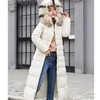 Femmes vers le bas Parkas hiver veste col de fourrure à capuche coton rembourré Long manteau coréen ample chaud épaissir vêtements d'extérieur 231023