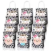 Present Wrap BD037 12st Cartoon Farm Animals Milk Cow Birthday Party Packing Tote Paper Return Påsar Baby Shower Decors