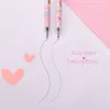 6 pçs/caixa bonito dos desenhos animados caneta gel apagável kawaii menino menina 0.5mm azul preto tinta neutra canetas crianças escola artigos de papelaria material de escritório