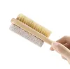 Bath Mane Brestles Clean Feet Brush Wood Pimice Stone Feets Pedicure Callus Borttagning Fotvård Borstar Remover Dead Skin Cleaning G1024