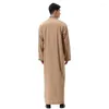 Roupas étnicas 2023 moda jubba thobe para homem muçulmano adulto dubai kaftan apliques manga longa islâmica plus size saudita árabe robe