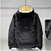 Neue Luxus Frühling Herbst männer Jacke Mode Doppel Zip Mit Kapuze Outdoor Jacke Schwarz Mantel Tasche Sportswear 3XL