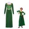 Shrek Monster Cos Fiona Princess Cosplay Green Dress Same Role Playing Costume play tume