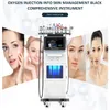 Vertical Oxygen Jet Skin Revitalization 10 in 1 Machine RF Wrinkle Reduce Bubble Pen Acne Treatment Ultrasound Face Modeling Microdermabrasion Device