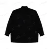 Mens Designer Shirts Jacket Chrome Autumn/Winter Heart Långärmad hoodie Loose Cross Stitch Brodery Bat Shirt för män Kvinnor Par Casuple Chromees Hearts Coat