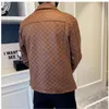 Nieuwe Lente Heren Designer Zwart Super Bomber Polo Plaid Jas Man Mannelijke Bovenkleding Jas Mode Hombre Casual Straat Uitloper Revers colloar