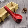 Spoons 500pcs Porridge Red Black Plastic Bowl Soup Home Flatware Japanese Style