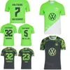 23-24 Club Team Soccer VfL Wolfsburg 16 Jakub Kaminski Jersey 21 Joakim Maehle 19 Lovro Majer 23 Jonas Wind 32 Mattias Svanberg 1 Koen Casteels Kits de maillots de football FC