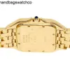 Luxe quartz uurwerk C artierrsWatch Tank solo Unisex quartz horloges K18 geel goud / K18YG Ladies5QOW