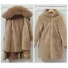 Piumino da donna Parka Giacca invernale da donna Cappotto lungo Moda coreana con collo in pelliccia Fodera calda Abbigliamento da neve imbottito Abbigliamento casual da donna 2023 231023