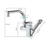 Kitchen Faucets Brushed Nickel LED Faucet Pull Down Tap 360° Rotatble Basin Cold Mxer Style Deck Installation