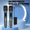 Walkie talkie bezprzewodowy mikrofon 2 kanał UHF stałą częstotliwość dynamiczna impreza mikrofonowa Karaoke Church CHOCHEL 231023