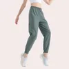 Lu Lu Yoga Lemon Jogginghose für Damen, lockerer Reißverschluss, einfarbig, Laufhose, dünne Trainingshose, Fitnesshose, modisch, lässig, Pan Alo Running Athletic