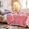 Koce różowy flanelowy polar Ket dzieci miękkie ciepłe łóżko okładki proste solidne sofa oddychające łóżka