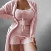 Women's Sleepwear Women Pajamas Set Plush Fleece Lined Warm With Robe Thick Night Dress Gowns Winter Lounge Wear Homewear Plus Size