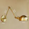 Wall Lamp Vintage Swing Long Iron Arm E27 LED Bulb Sconce Home Deco Bedroom Industrial Articulating Brass Fixtures Lighting