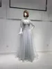 Party Dresses Silver Gowns Long Sleeves Fashion Ladies Evening Luxury Dress1581 For Women Wedding Graduation Formal