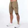 Herenshorts Joggers Gym Sport Fitness Katoen Dubbele ritssluiting Casual broek Outdoor Hardlopen Basketbaltraining Vijfpuntsbroek