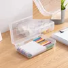 Trousse à crayons en plastique transparente, étuis spacieux et durables pour fournitures scolaires et de bureau organisées pour enfants