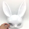 Party Masks Adult Sexy Bunny Black Mask PVC Party Half Face Cosplay Halloween Props WhiteBlack Anime Accessories for Women and Men 231023