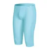 Underpants Men'S Sexy Ice Silk Underwear Extended Knee Length Long Johns Pants Fitness Running Sports Shorts And Boxer