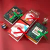 Gift Wrap 20 Pieces Christmas Party Favor Mini Book Style Paper Candy Box Red Green Santa Claus For Year Ceremony Kids Gift Decor 231023