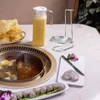 Dinnerware Sets Spoon Rest Holder Stainless Steel Ladles Soup Saving Holders For Pot Restaurant Buffet Home And Chopsticks